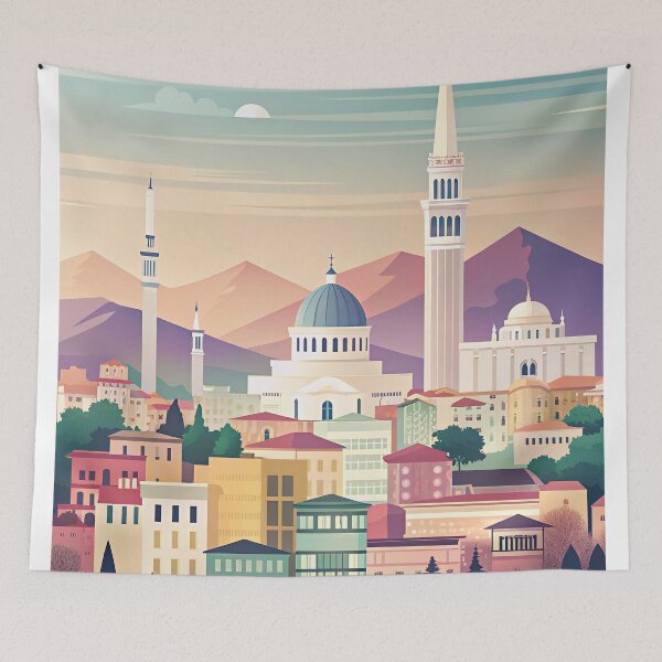 Item preview,  Minimalist skyline of tirana designed and sold by paulrommer.