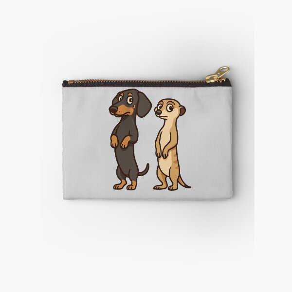 Item preview, Suricate Twin – Funny Dachshund Standing Cartoon designed and sold by Doxie Life.