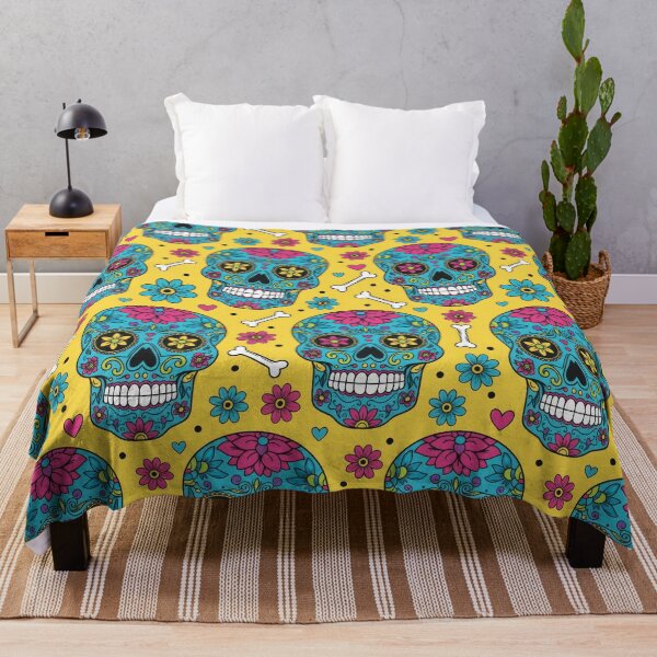 Item preview, Vibrant Day of the Dead Sugar Skull Seamless Pattern designed and sold by RGShirtWorks.