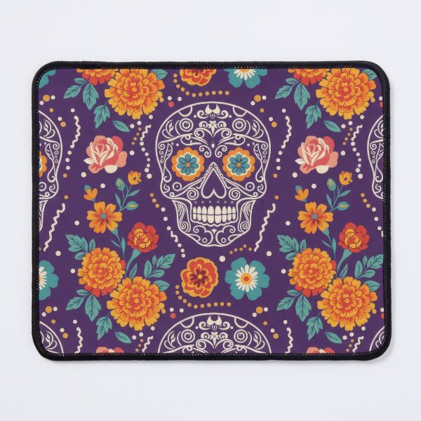 Item preview, Dia de los Muertos Floral Skull Seamless Pattern designed and sold by ML-Media.