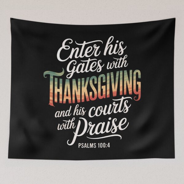 Item preview, Enter His Gates With Thanksgiving Quote Fall Thanksgiving Christian Thankful Blessing designed and sold by HellD3vil-Art.