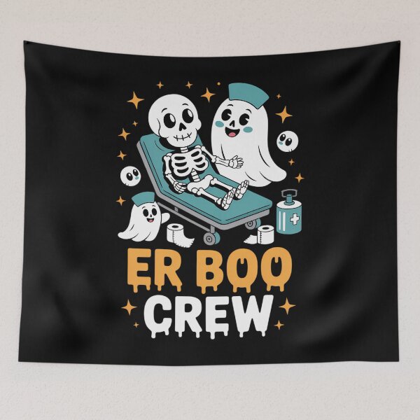Item preview, ER nurse shirt halloween ER boo crew Emergency Department designed and sold by HellD3vil-Art.