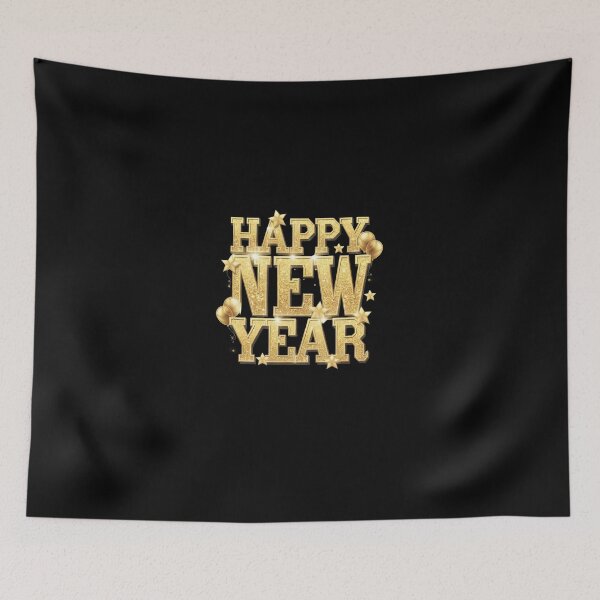 Item preview, Star Gold Happy New Year 2026 designed and sold by sandrahofer-art.