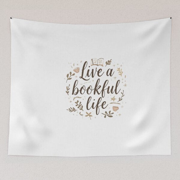 Item preview, Live a Bookful Life – Book Lover Quote Design designed and sold by Happyhoo1.