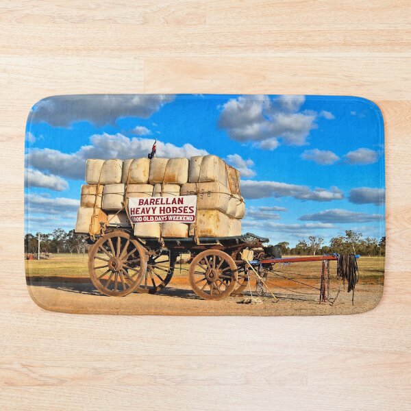 Item preview, Old wagon and wool bales, Barellan, Australia designed and sold by FranWest.