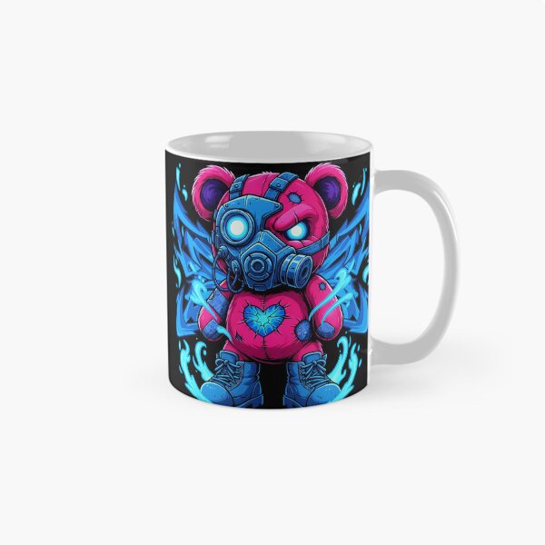 Item preview, Neon Vandal Cyberpunk Teddy Bear Mask Graphic designed and sold by zoughlal.