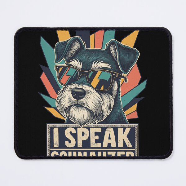 Item preview, Vintage Pop Art Schnauzer Dog With Glasses designed and sold by zoughlal.