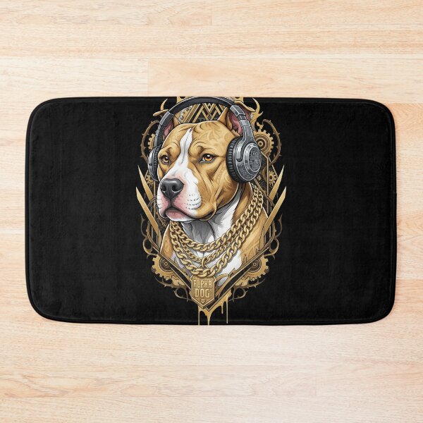 Item preview, Gold Chain Alpha Dog Pitbull Headphones Design designed and sold by zoughlal.