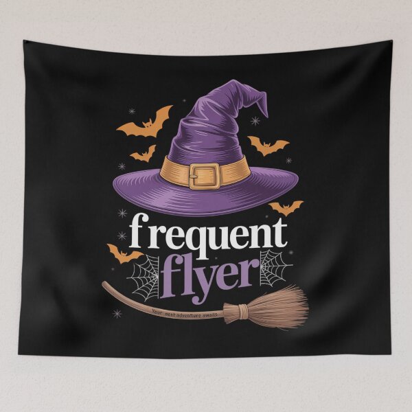 Item preview, Frequent Flyer Witch Autumn Halloween designed and sold by HellD3vil-Art.