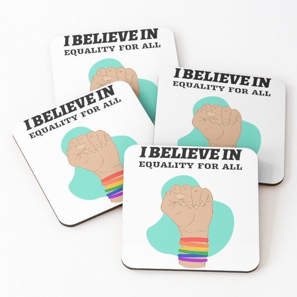 Item preview, I Believe in Equality For All – Inspirational Social Justice Quote Design designed and sold by Cultradesign.