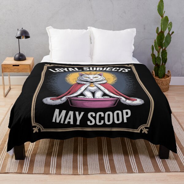 Item preview, Funny Cat Loyal Subjects May Scoop Cat Litter Box Cat designed and sold by petrichorsworld.