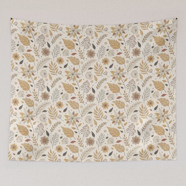 Item preview, Cozy autumn design with flowers and leaves designed and sold by Merrylands Artshop.