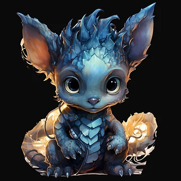 Artwork thumbnail, Cyberpunk-cute Dragon by RWT-Design