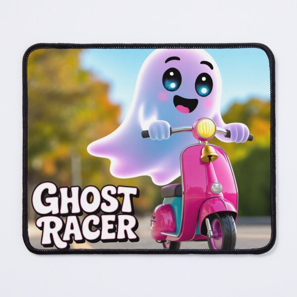 Item preview, Ghost Racer – 3D Cute Halloween Scooter Ghost designed and sold by ClearPulse.
