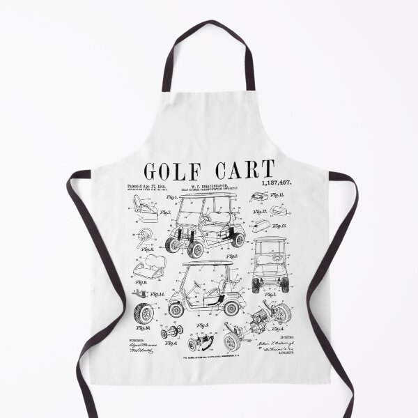Item preview, Golf Cart Golfer Funny Old Vintage Patent Drawing Print designed and sold by GrandeDuc.