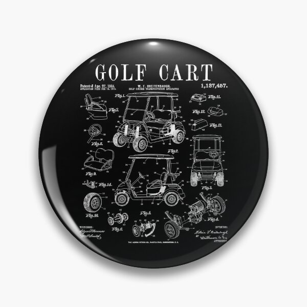 Item preview, Golf Cart Golfer Funny Old Vintage Patent Drawing Print designed and sold by GrandeDuc.