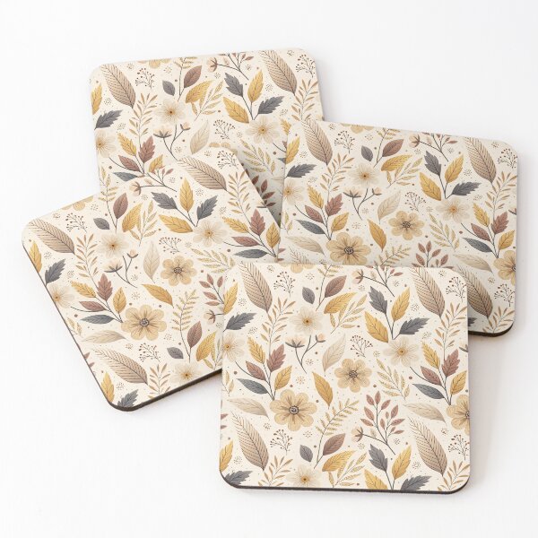 Item preview, Cozy autumn design with amber flowers and leaves designed and sold by Merrylands Artshop.