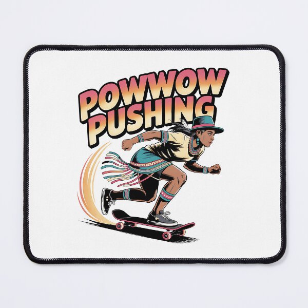 Item preview, Powwow Pushing • Indigenous Skateboard Kick-Push Art designed and sold by Blok45.