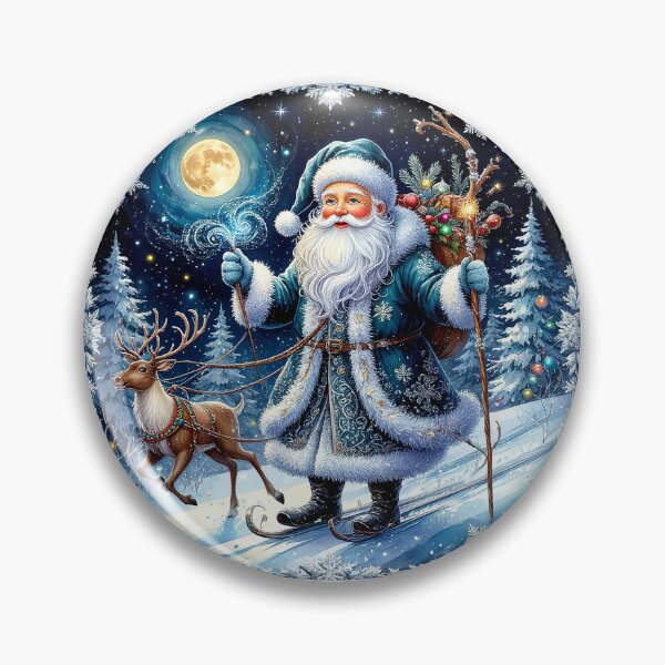 Item preview, Winter Santa Magic – Father Christmas and Reindeer designed and sold by AmetistLight.