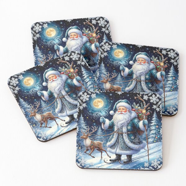 Item preview, Winter Santa Magic – Father Christmas and Reindeer designed and sold by AmetistLight.