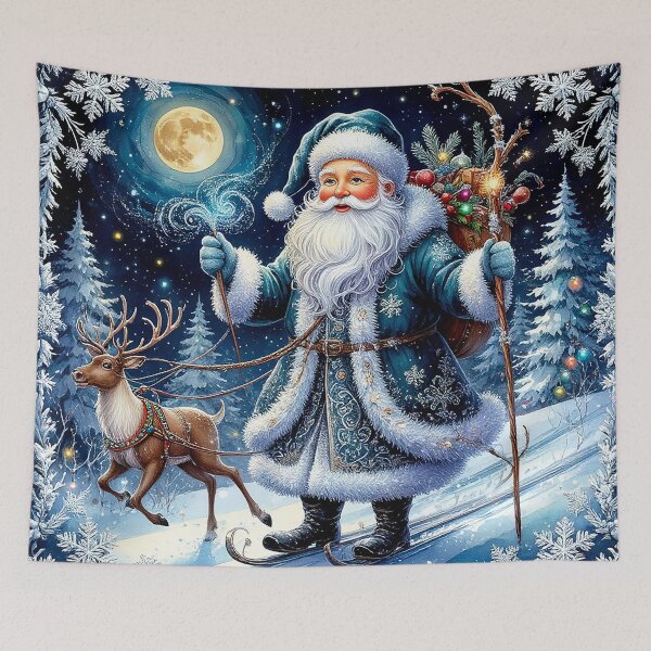 Item preview, Winter Santa Magic – Father Christmas and Reindeer designed and sold by AmetistLight.