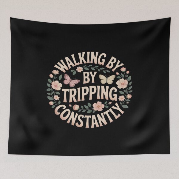 Item preview, Funny Christian Tee Walking By Faith Tripping Constantly designed and sold by petrichorsworld.
