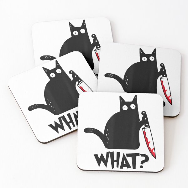 Artikelvorschau, Schwarze Katze mit Messer, was für ein lustiges Mordkätzchen-Meme entworfen und verkauft von SaboCollita.
