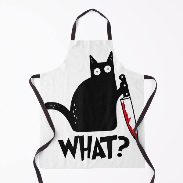 Item preview, Black Cat Holding Knife What Funny Murder Kitten Meme designed and sold by SaboCollita.