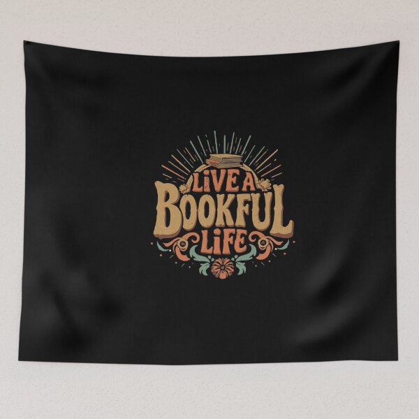 Item preview, Live a Bookful Life design – Retro Book Lover design  designed and sold by Happyhoo1.
