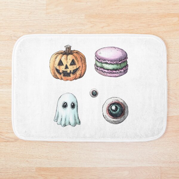 Item preview, Set de pegatinas de Halloween: calabaza, fantasma, ojos y macarrón designed and sold by VikArt7.