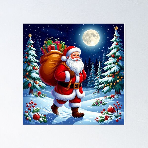 Item preview, Santa’s Journey – Christmas Eve under the Moonlight designed and sold by AmetistLight.