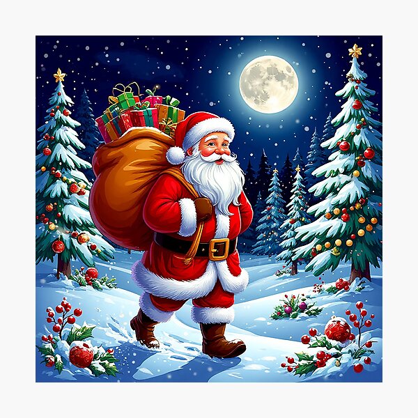Item preview, Santa’s Journey – Christmas Eve under the Moonlight designed and sold by AmetistLight.