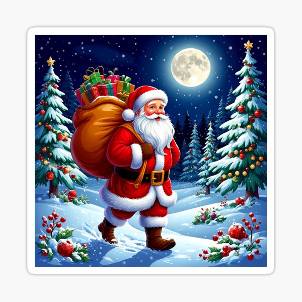 Item preview, Santa’s Journey – Christmas Eve under the Moonlight designed and sold by AmetistLight.