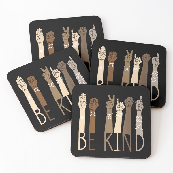 Item preview, BE KIND Sign Language Hands Diversity Inclusion Positive Message designed and sold by HarinDonreka.