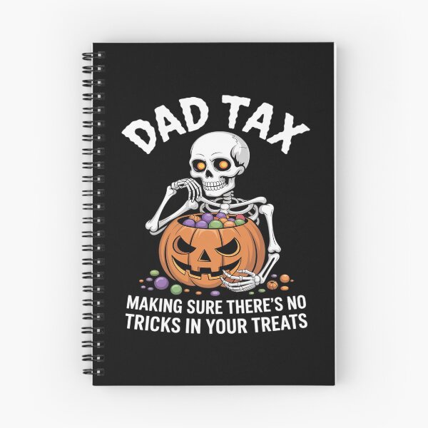 Item preview, Funny Dad Tax Halloween Candy Pumpkin Skeleton Dad Jokes designed and sold by petrichorsworld.