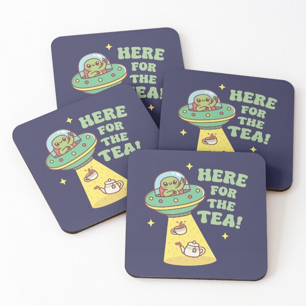 Item preview, Funny Alien Here For The Tea designed and sold by rustydoodle.