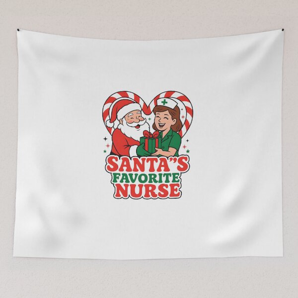Item preview, Santa’s Favorite Nurse – Funny Christmas T-Shirt designed and sold by Graphic Therapist.