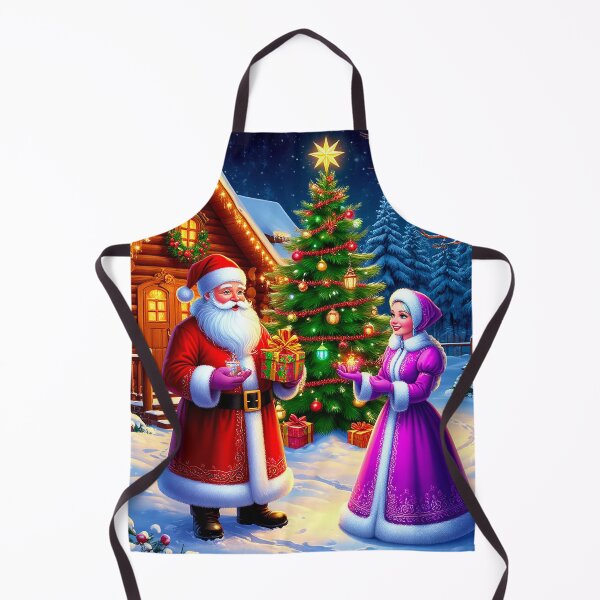 Item preview, Christmas Gift Exchange – Santa and Snow Maiden by the Tree designed and sold by AmetistLight.