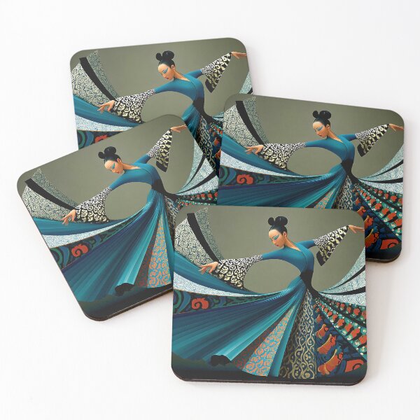 Item preview, Elegant Dance in Vibrant Blue and Patterned Flow designed and sold by Artessie.