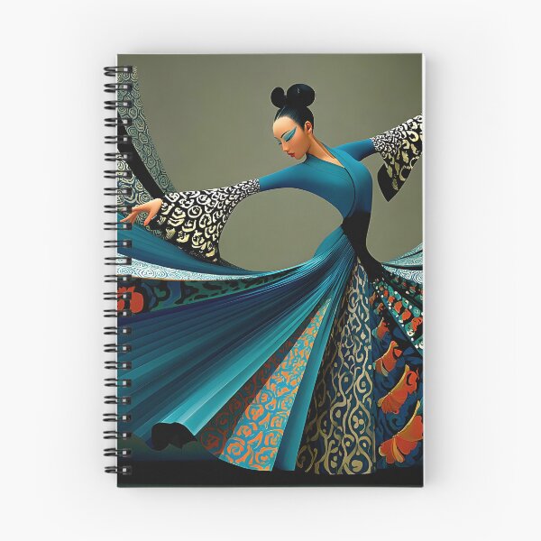 Item preview, Elegant Dance in Vibrant Blue and Patterned Flow designed and sold by Artessie.