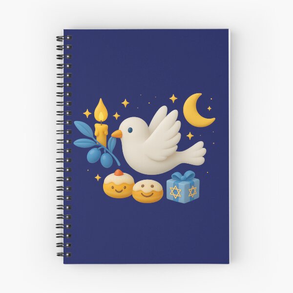 Item preview, 3D Hanukkah Peace Dove with Candle, Donuts and Gift designed and sold by Anna Koneva.
