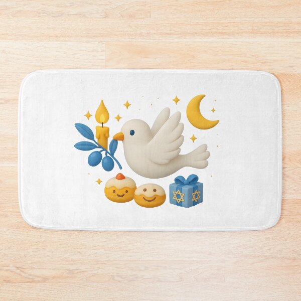 Item preview, 3D Hanukkah Peace Dove with Candle, Donuts and Gift designed and sold by Anna Koneva.