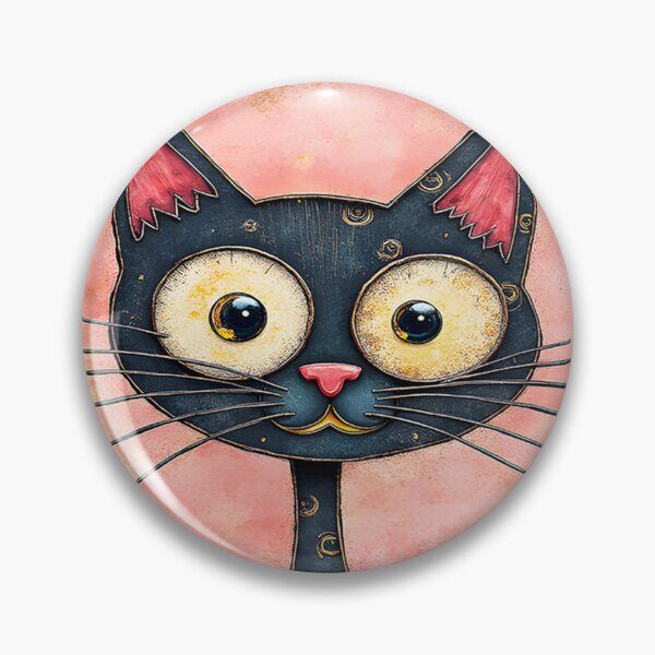 Item preview, Cute Abstract Cat with Big Eyes designed and sold by Huskyyy Designs.