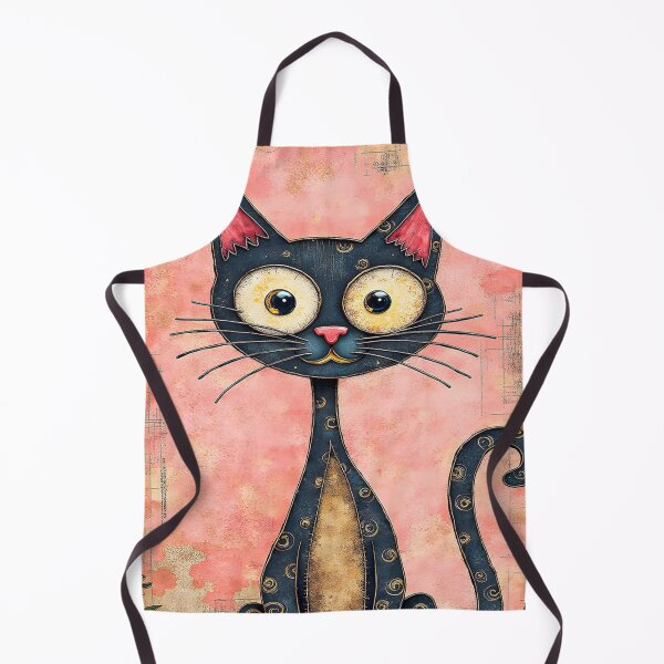 Item preview, Cute Abstract Cat with Big Eyes designed and sold by Huskyyy Designs.
