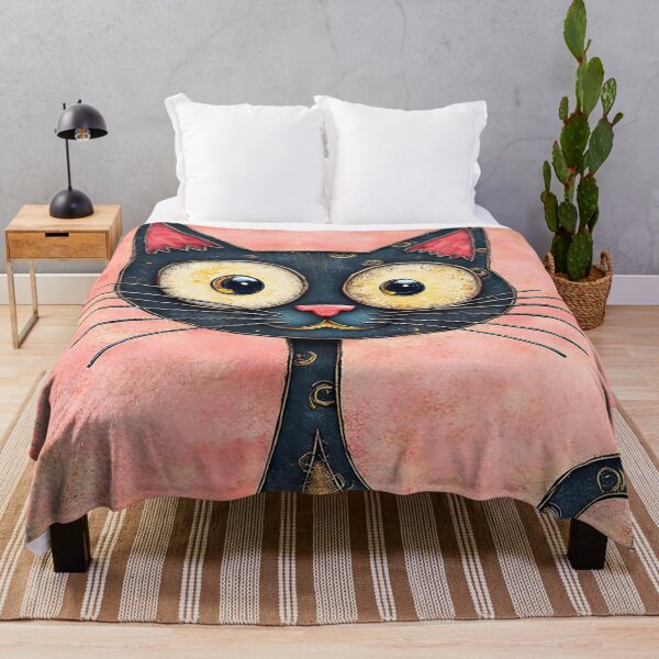 Item preview, Cute Abstract Cat with Big Eyes designed and sold by Huskyyy Designs.