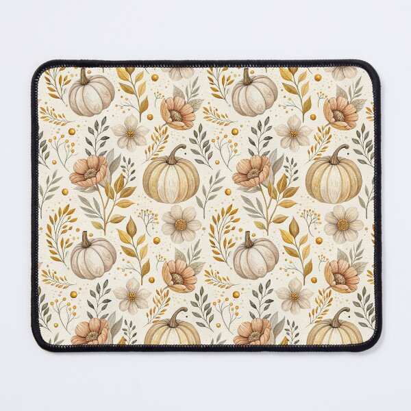 Item preview, Neutral fall design with flowers and pumpkins designed and sold by Merrylands Artshop.