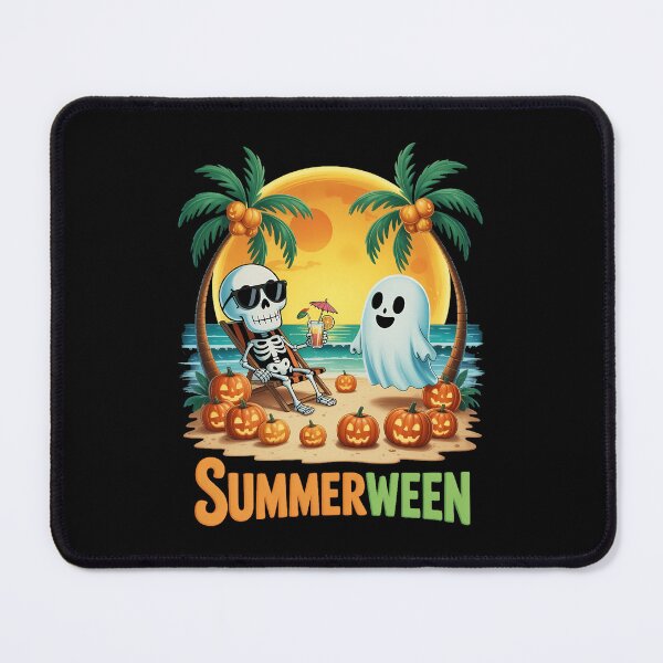 Item preview, Summer-ween Skeleton Ghost Beach Palm designed and sold by Moon-Ape.