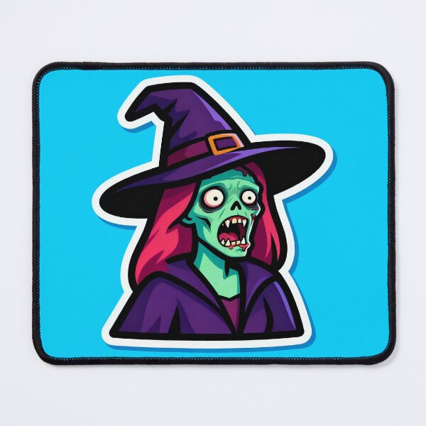Item preview, Cartoon Zombie Whitch Sticker – Fun Horror Vector Art designed and sold by Ongoing3007.
