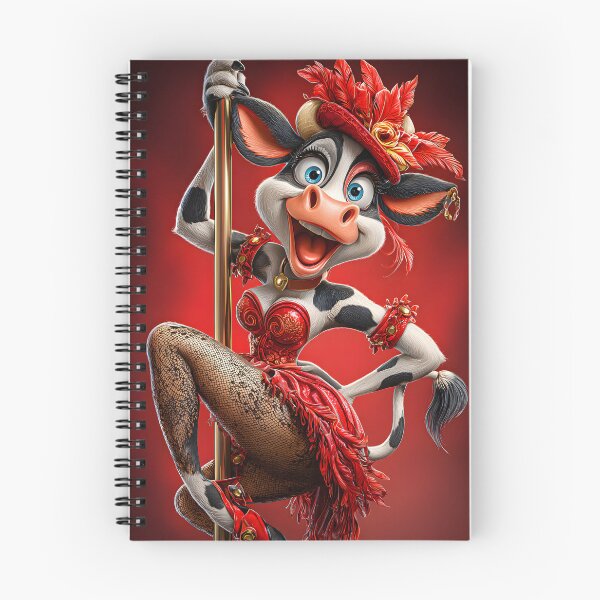 Item preview, Playful Cow in Glamorous Red Cabaret Outfit designed and sold by Artessie.