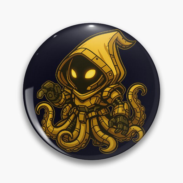 Item preview, Chibi Mecha Hastur – Cosmic Horror Octopus Robot King designed and sold by NerdHoard.